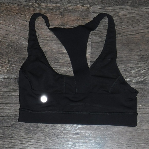 Lululemon Black Sports Bra Racerback Yoga Workout Gym Activewear - Picture 3 of 4
